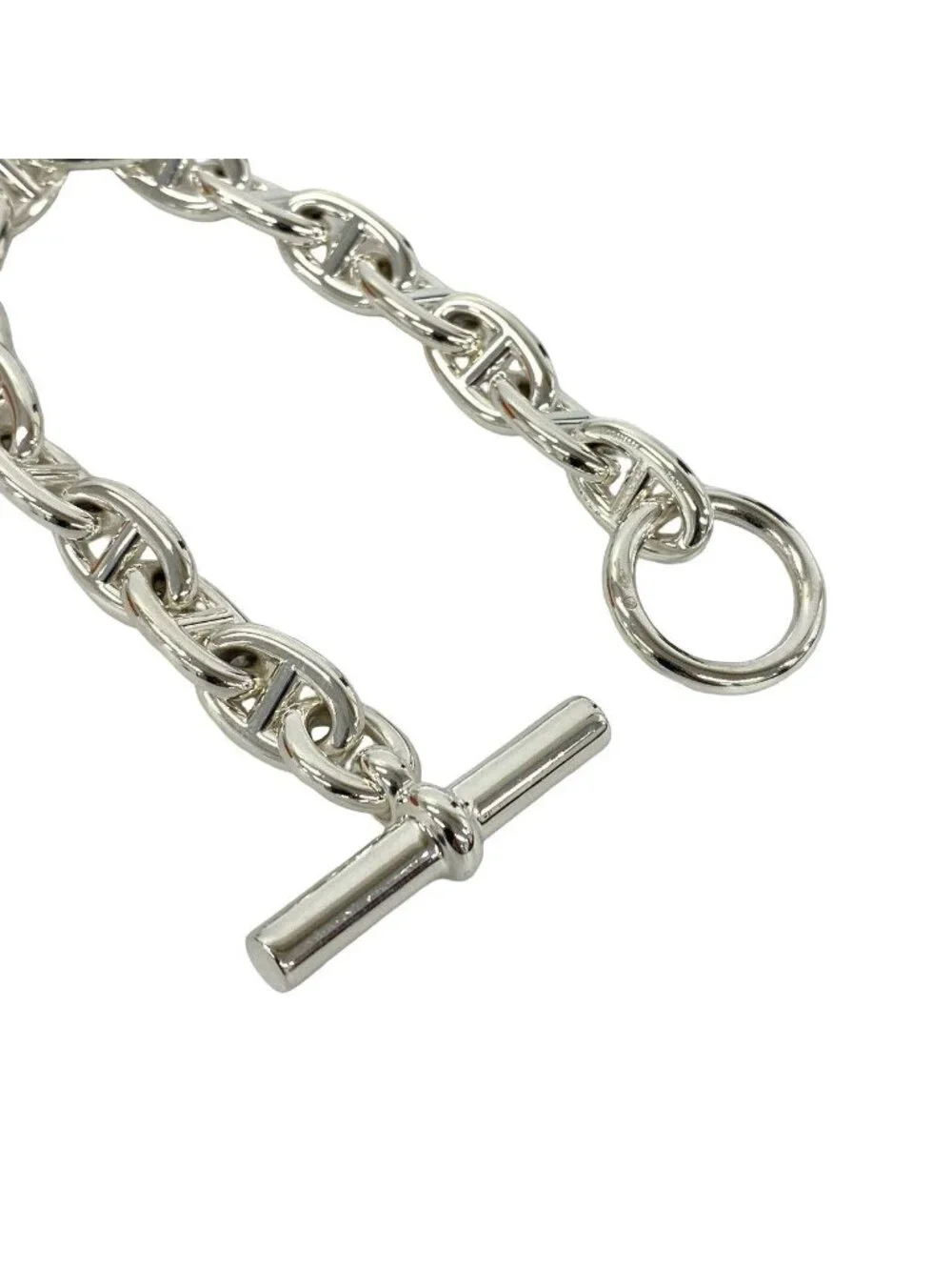 Hermes Chaine D'ancre MM 16 Koma Bracelet 925 Sterling Silver Accessory Sally